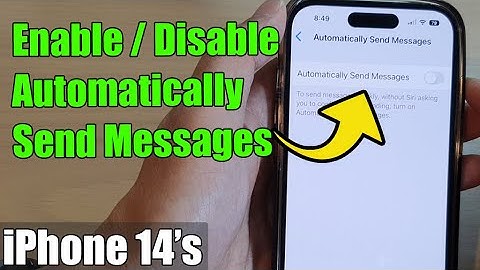 iPhone 14/14 Pro Max: How to Enable/Disable Automatically Send Messages