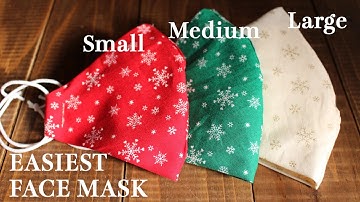 EASIEST EVER 3D Face Mask Sewing Tutorial All Sizes - DIY Best Fitted Mask For Beginner