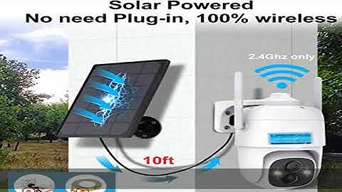 Wireless Solar Outdoor Security 2K PTZ AI Motion Detection Audio WiFi Camera,Home Security,Spotligh