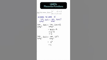 Limits - Solving a limit involving Piecewise Functions #maths #calculus #apcalculus