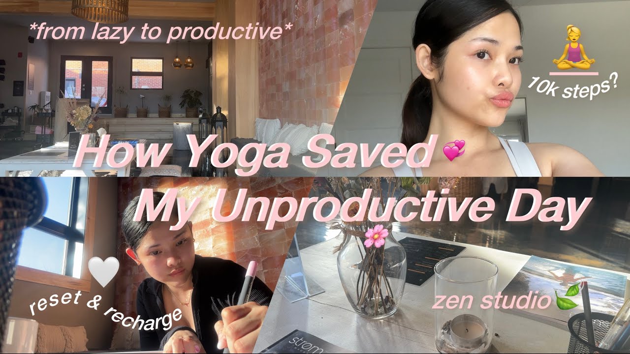 YOGA CLASS REVIVED MY LAZY DAY | *realistic* productive vlog, cafe studying & 10K steps