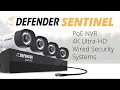 Defender sentinel poe nvr 4k ultrawired security systems