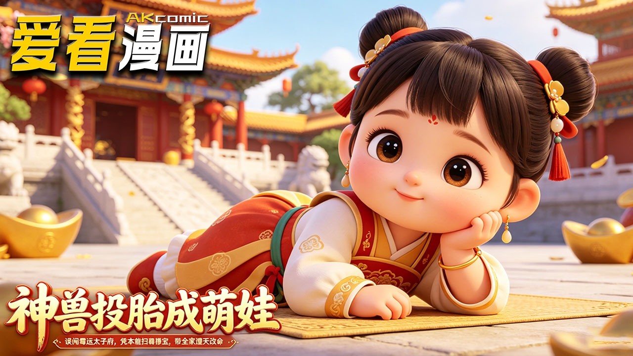 🔥【全新动漫来袭】《神兽投胎成萌娃》 饕餮胖丫头转世躺平干饭，误闯霉运太子府，凭本能扫霉薅宝，带全家逆天改命！#anime #漫剧 #爱看漫画 ...