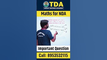 Maths for NDA 2025 | NDA Maths Preparation 2025 | Quadratic Equation | Best NDA Coaching in Lucknow