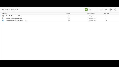 Using Google Drive as an ePortfolio