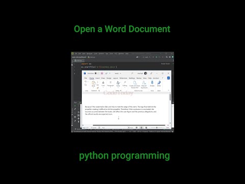 Open a Word Document เปิด เอกสาร word.docx ด้วย python