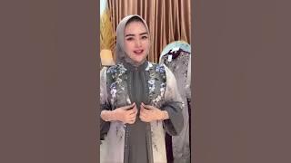 DINARA DRESS BAHAN CERUTY KOMBINASI AIRFLOW PREMIUM GAMIS MUSLIM BELAH TENGAH