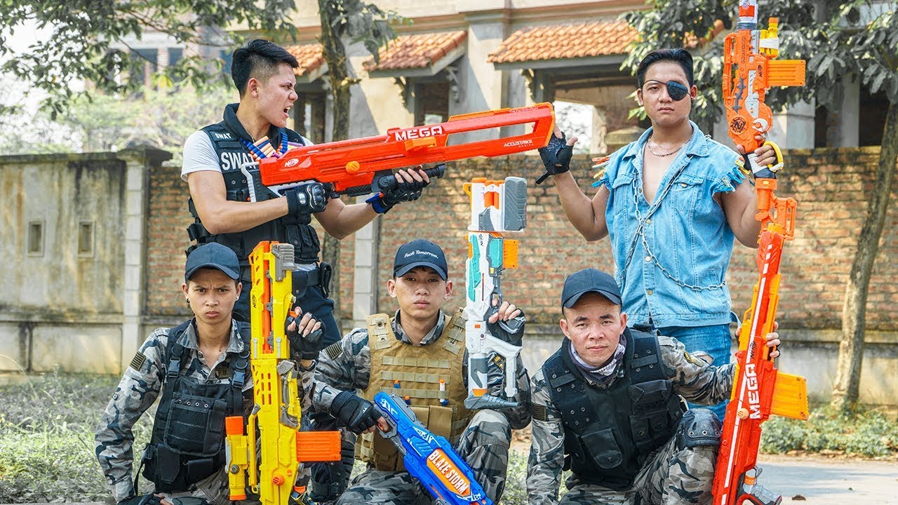 LTT Game Nerf War : Special Miss Winter Warriors SEAL X Nerf Guns Fight Criminal Group Rocket 2 third person shooter games for low end pc