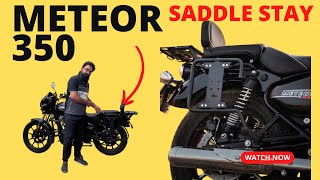 SADDLE STAY INSTALLATION FOR RE METEOR 350 #saddlestay #saddlebag