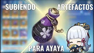 SUBIENDO ARTEFACTOS PARA AYAKA ||GENSHIN IMPACT genshinimpact genshinimpactartifacts