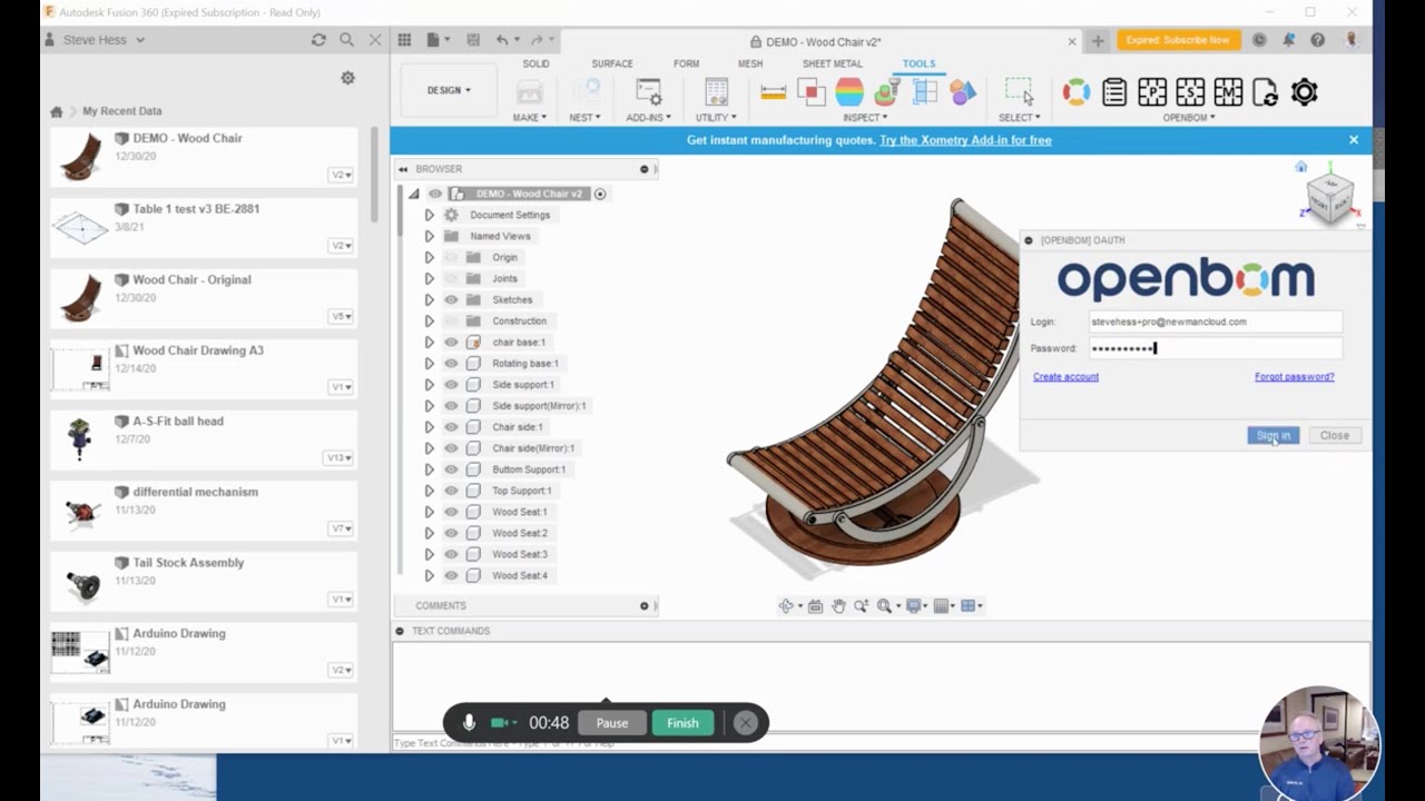 does autodesk fusion 360 free trial expire