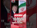 TRUMP ANUNCIA ACUERDO CON IRÁN EN LAS PRÓXIMAS 48 HORAS #Ultimahora #shorts
