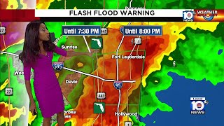 Severe thunderstorm warning expires, flash flood warning remains