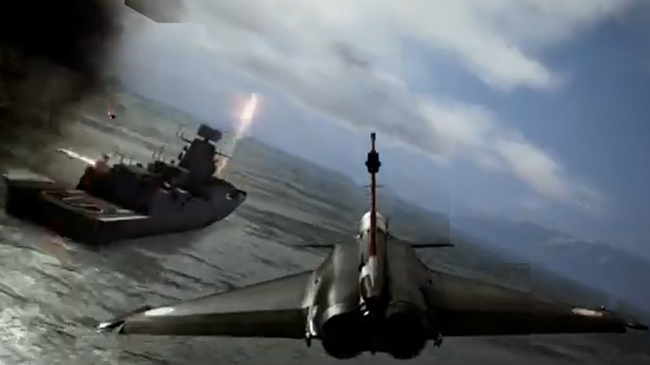 ACE COMBAT™ 7: Carrier Located / Rafale M / Cockpit View Game Play ...