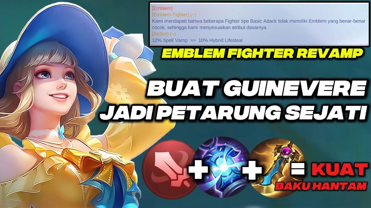 JADI MAKIN OP NIH?? Emblem Revamp Fighter + Build Baku Hantam Kekebalan Critical Guinevere :) - MLBB