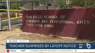 Teacher surprised by layoff notice