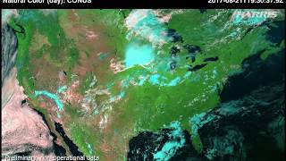 CONUS Natural Color RGB full length American Eclipse 2017 @HarrisCorporation