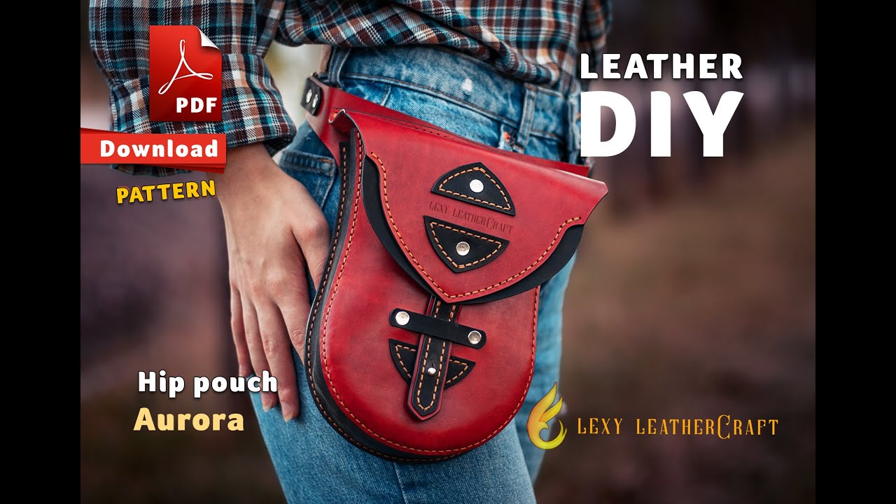 How to make leather Hip Pouch Bag Leather DIY YouTube