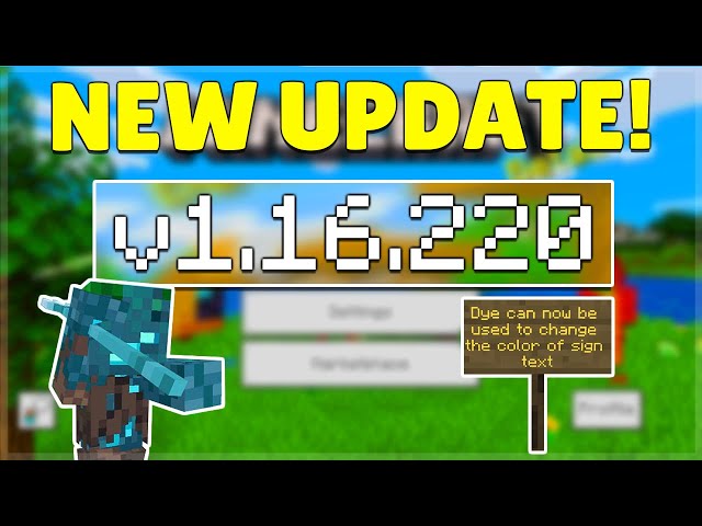 How to download Minecraft 1.16.220 bedrock update