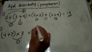 Sifat distributif (penyebaran) operasi hitung