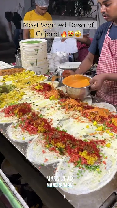 Angaar Dosa of Gujarat only for you🤩❤️🤤🥳🔥 #indianstreetfood #shorts #dosa