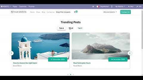 Dynamic Blog Snippets Odoo, Advance Blog Slider Odoo