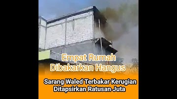 Kebakaran Saran Walet, Empat Rumah Dikabarakan Hangus