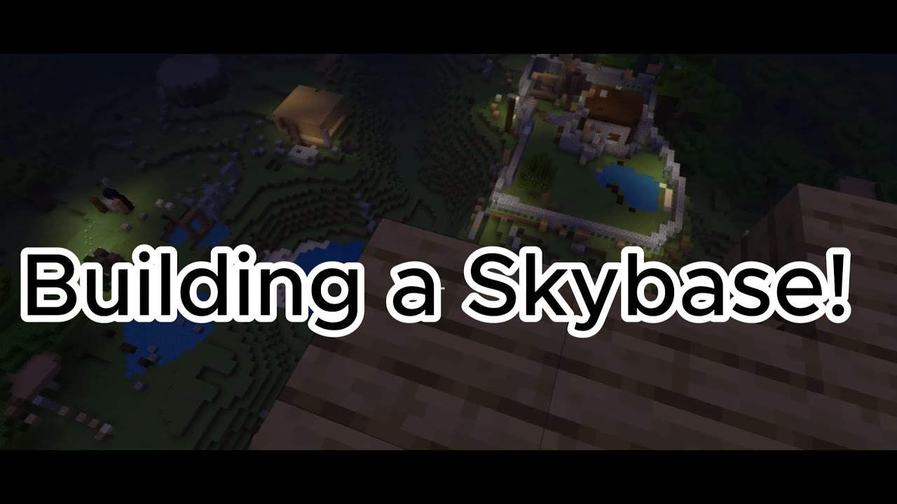 Building a sky base in Minecraft Multiplayer Survival - YouTube