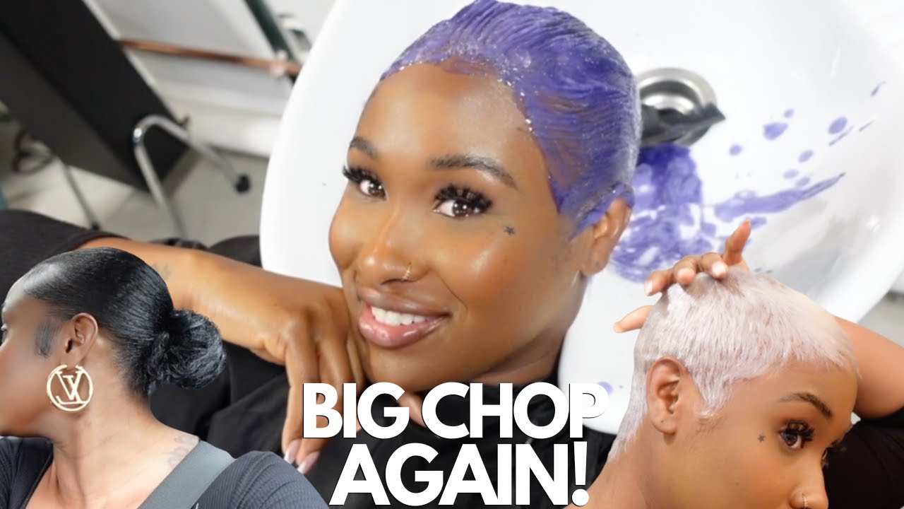 I CUT OFF ALL MY HAIR......AGAIN | WHY? | WATCH ME DO IT | PLATINUM PIXIE