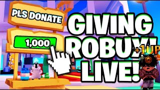 🔴 PLS DONATE LIVE 🔴 Donating Subscribers! Tune in to get some robux! 🤑