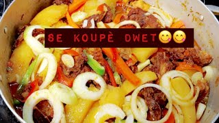 Koman W Fe Sos Poule Ak Pòmdetè/vegetable (Haitian Stew Chicken)se Koupè Dwet