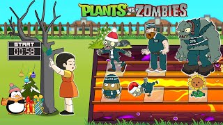 PLANTS VS ZOMBIES in SQUID GAME Animation Merry Christmas 2022 🎄 Who Will Win?