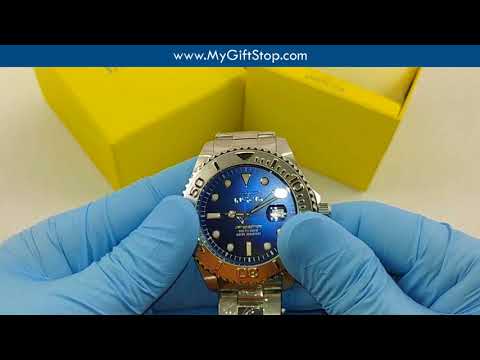Invicta 24623 Pro Diver Steel Bracelet Blue Dial Dive Men's Watch Video
