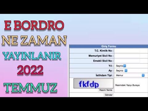 E BORDRO NE ZAMAN YAYINLANIR 2022 TEMMUZ