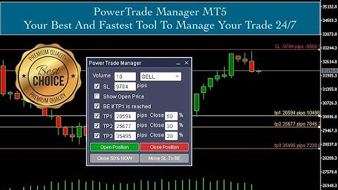 Power Trade Manager MT5 -Drag and drop/Stop Loss/3 TPs/Automatic Break-even/close 50% of trade.2022.