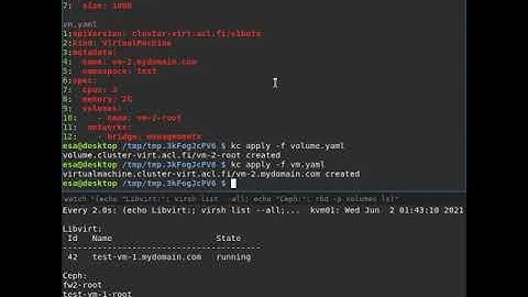 K8s Libvirt/Ceph controller demo