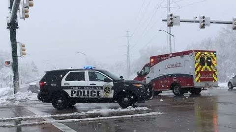 UCHealth 209 transporting stabbing victim code 3 in the snow