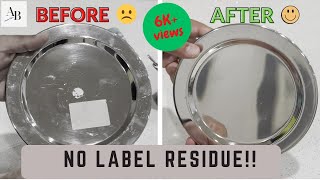 How to REMOVE stickers from Stainless STEEL | QUICK and EASY | D.I.Y | NO HEATING | TRIED and TESTED