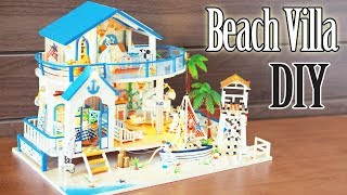 DIY Miniature Dollhouse Kit || Beach Villa - Relaxing Satisfying Video