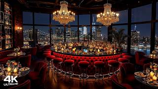 New York Night Jazz ~ Ethereal Jazz Saxophone Music in Cozy Bar Ambience for Stress Relief Wealth