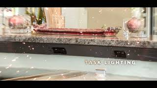 Task Lighting Angled Power Strips and LED Lighting