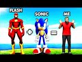 THE FLASH + SONIC = FASTEST MAN In GTA 5