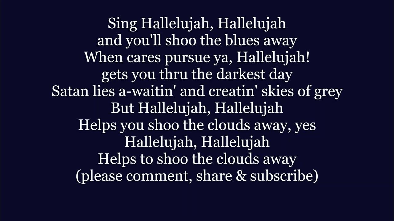 Sing HALLELUJAH HALLELUJA HIT THE DECK Lyrics Words text trending sing