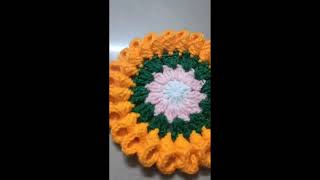 Crochet Coaster Pattern #crochethook #crochet #crochetart #wool #design