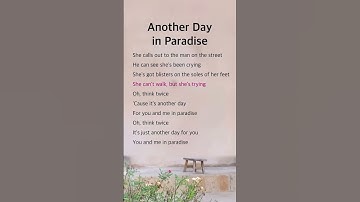 Thumbnail of Another Day in Paradise | Phil Collins #lyrics