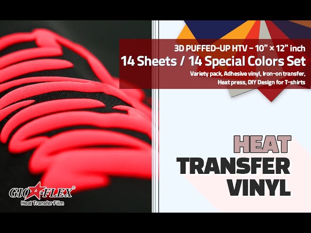(GIO-PUFF 3D) CAD CUT Heat Transfer Vinyl