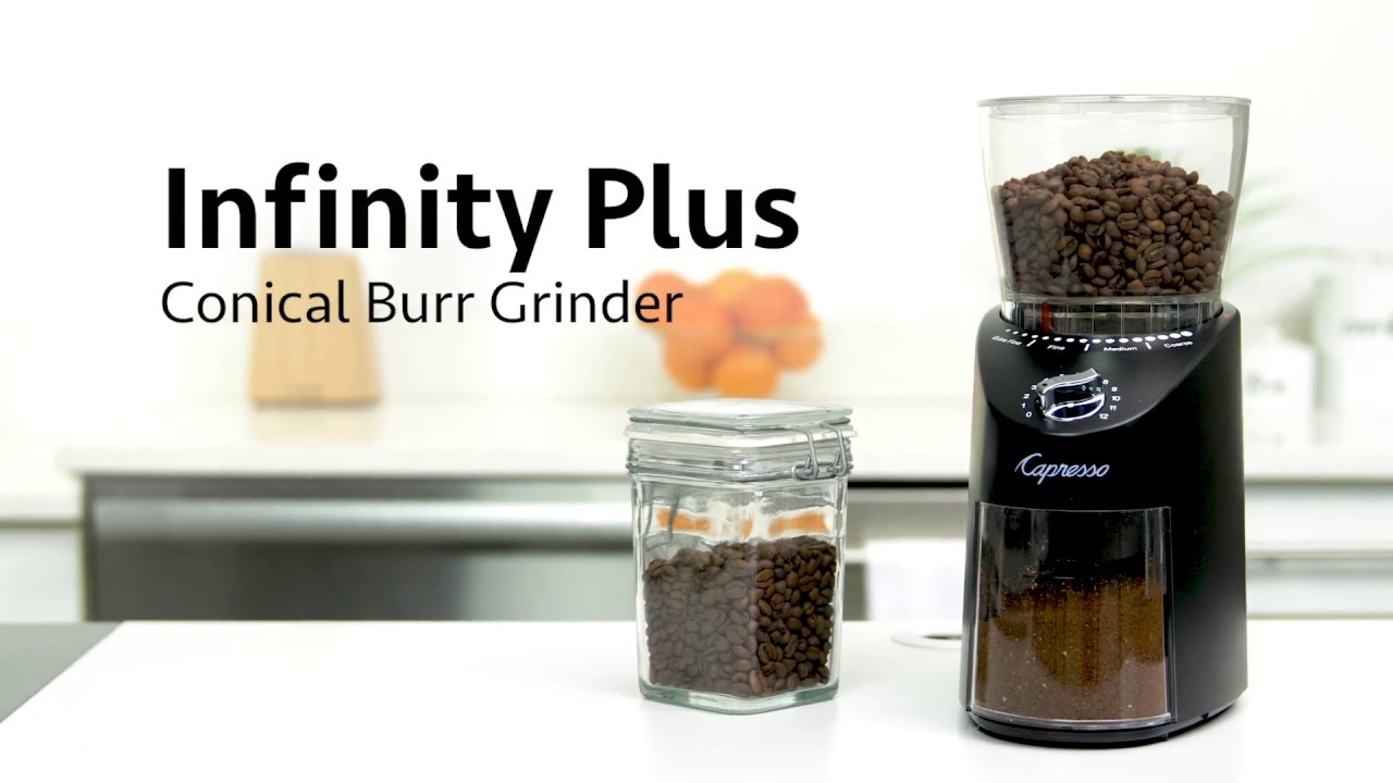 Black Details about   Capresso Infinity Plus Conical Burr Coffee Grinder