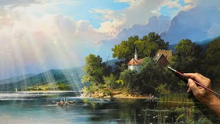 'July Day' Mountain painting  Artist  Viktor Yushkevich. #122