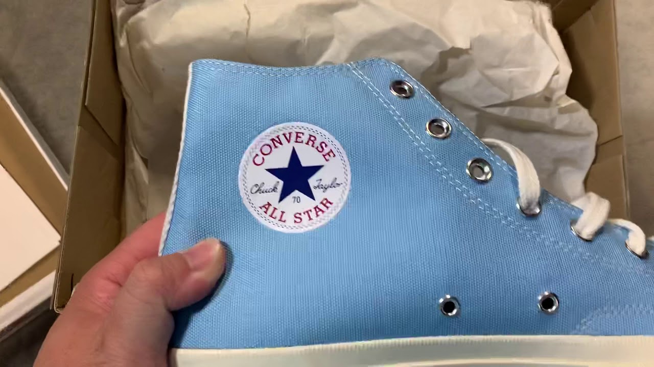 Unboxing Converse Chuck Taylor All-Star 70s High X Comme des Garcons Play  Bright Blue VS 70s Ox Low - thptnvk.edu.vn