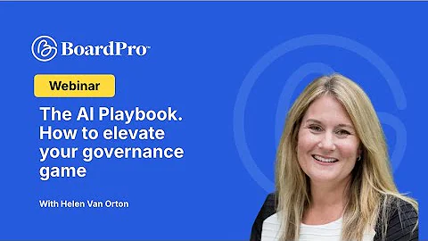 Webinar    The AI playbook:  How to elevate your govenance game